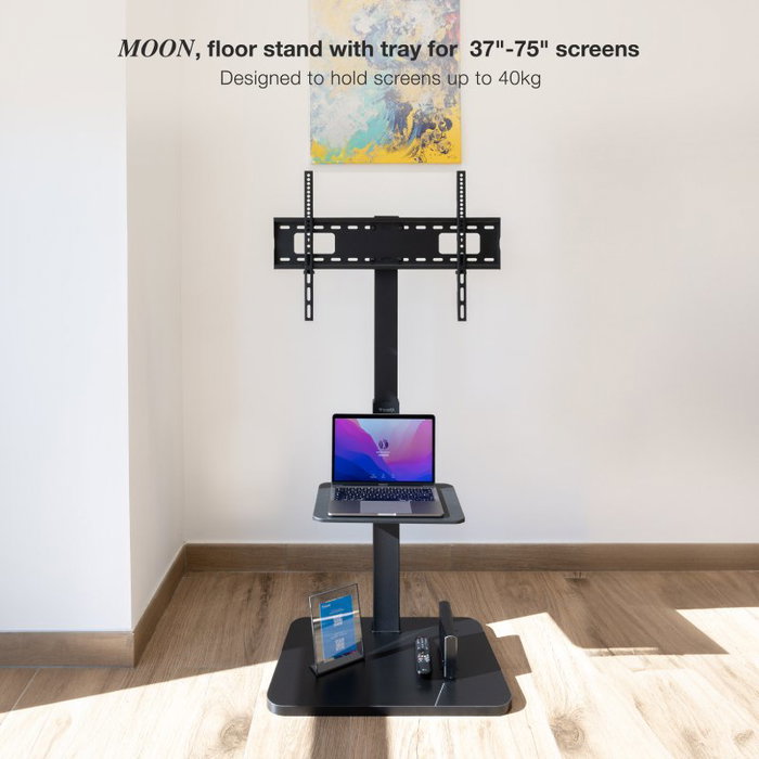 Tooq Soporte de Suelo Moon FS2287M-B para Pantallas 37-75 pulgadas
